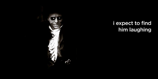 i expect to find him laughing